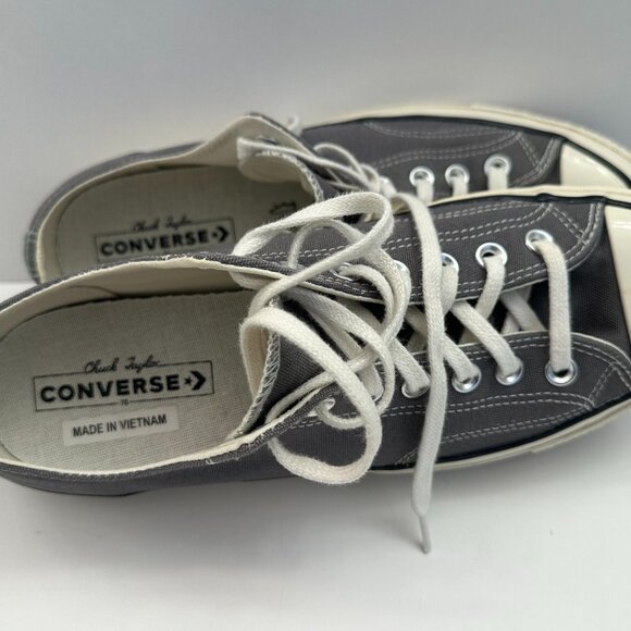 Converse Sneakers Chuck Taylor All Star Canvas, Men's Shoes Gray Size 10 - Picture 9 of 12